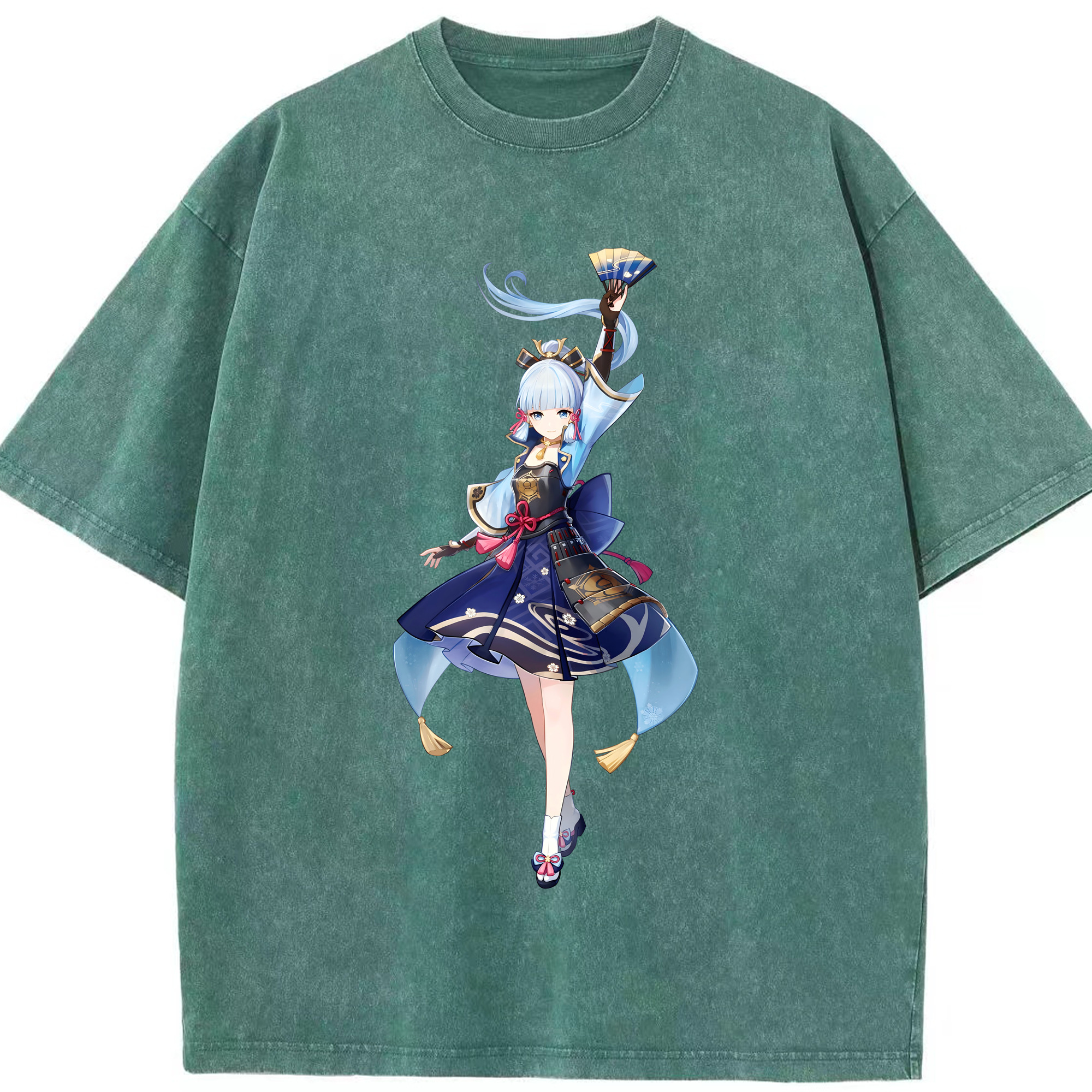 げんし神 神里綾華 神宮寺レン genshin Kamimiya Ren 綿100% ヴィンテージ風 半袖Tシャツ（フロントプリント）